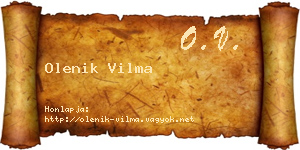 Olenik Vilma névjegykártya